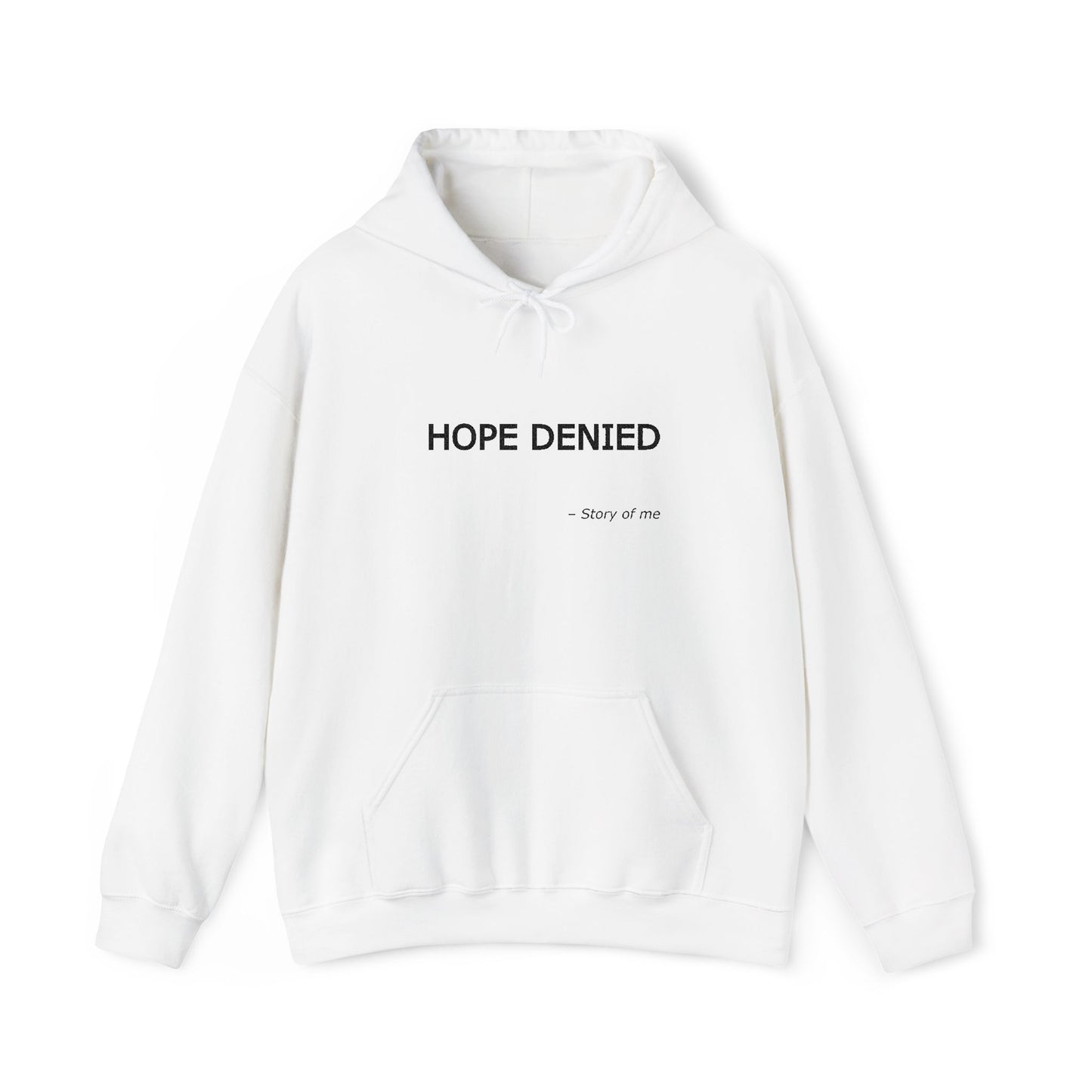 Hooded Sweatshirt - Introspective Black and White Rough Motivation Design