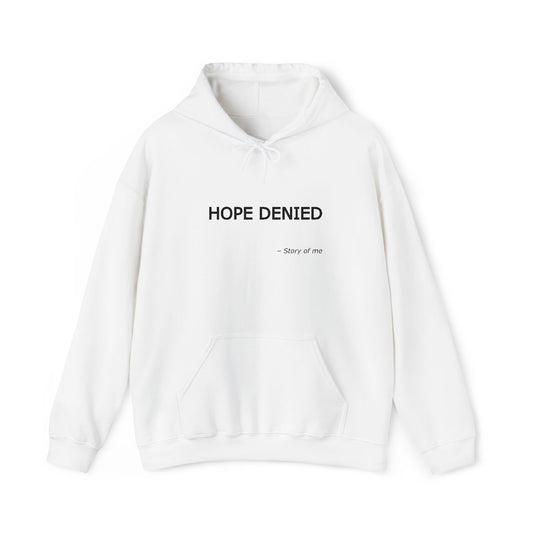 Hooded Sweatshirt - Introspective Black and White Rough Motivation Design
